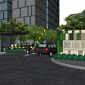 Dianshan Lake Headquarters Landscape Design With Green Walls Trees And Lawn