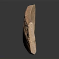 Ancient Pottery Shard With Intricate Carved Patterns And Reddish Brown Surface 3d model