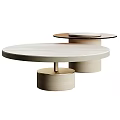Modern Round Wooden Coffee Table With Minimalist Design And Elegant Smooth Surface