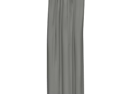 Modern Gray Curtains With Smooth Draped Fabric For Home Window Decoration 3d model