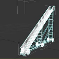 Blue Heavy Duty Mobile Commercial Equipment Staircase With Wheels For Industrial Use