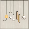 Modern Pendant Lights With Geometric Shapes Metallic Frames And White Shades