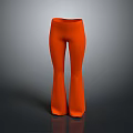 Trendy Orange Flared Pants with Comfortable Fabric for Daily Casual Use