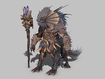 Demon Dragon Warrior Mage Lizard Man (ID:ggach395690)