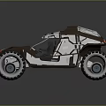 RAW BUG Off Road Motorcycle With Geometric Pattern Large Tires And Open Cockpit 3d model