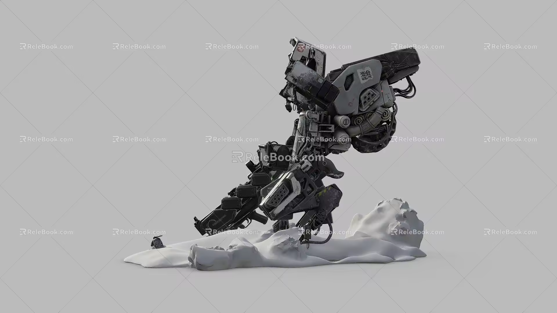 Modern Robot Mechanical Girl Robot Armor 3d model