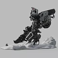 Modern Robot Mechanical Girl Robot Armor 3d model