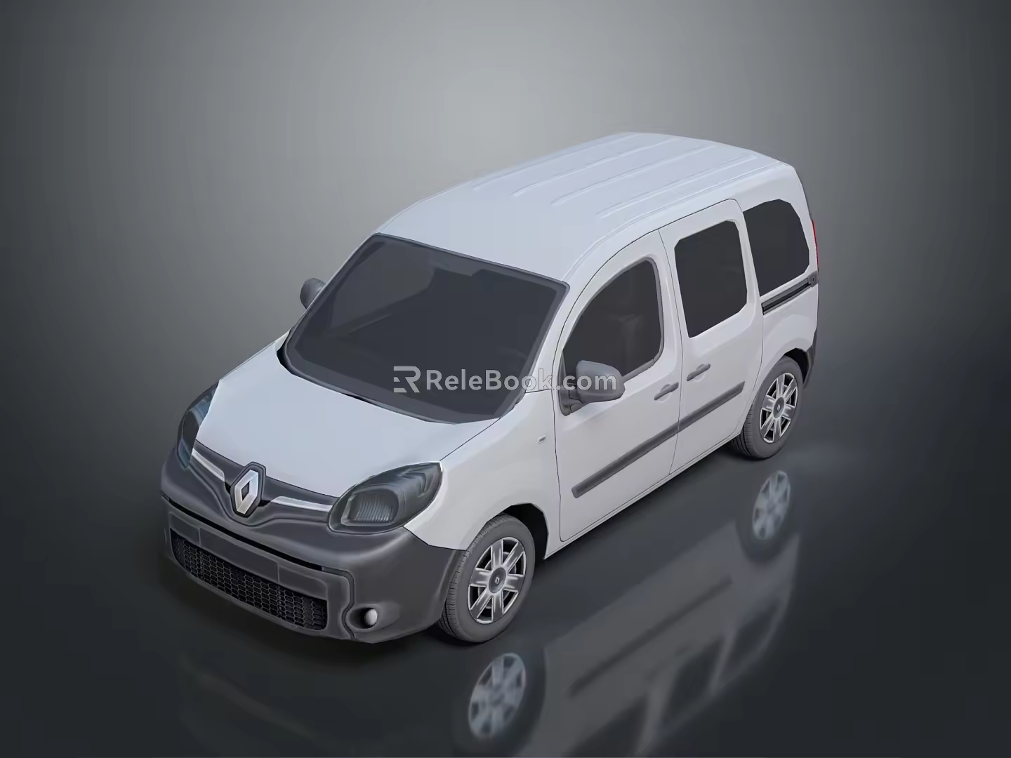 minibus minivan driverless bus school bus van box car 3d model