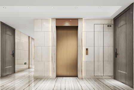 Elevator hall 3d model