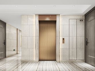 Elevator hall 3d model