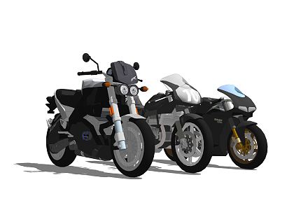 Modern Motorcycle Racing Motorcycle 3d model