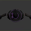 Witch Character In Purple Lace Dress With Black Hat Gloves And Purple Boots