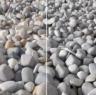 Modern pebble stone pebble 3d model