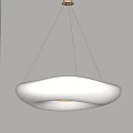 Modern White Circular Pendant Light With Sleek Hanging Design For Minimalist Interiors