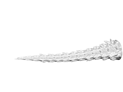 Elegant Crystal Decorative Ornament Set With Spiked Streamlined Design For Home Decor 3d model