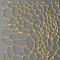 Golden Honeycomb Pattern Modern Wall Decoration With Intricate Geometric Design