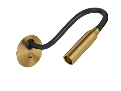 Modern Gold And Black Metal Minimalist Wall Lamp With Stylish Design For Home Decor 3d model