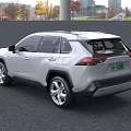 White Toyota SUV Featuring Green License Plate And Modern Exterior Design