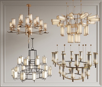 New Chinese Chandelier Living Room Chandelier Dining Room Chandelier 3d model