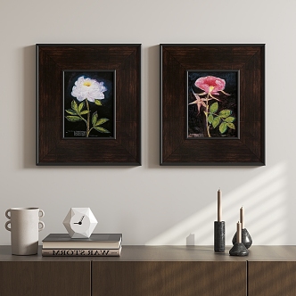 Middle French Hanging Paintings 3d model