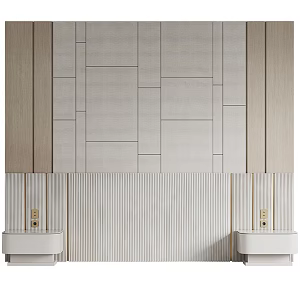 Modern background wall Bedroom background wall 3d model