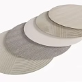 Stacked Round Rugs With Neutral Tones Woven Textured Patterns For Home Decor