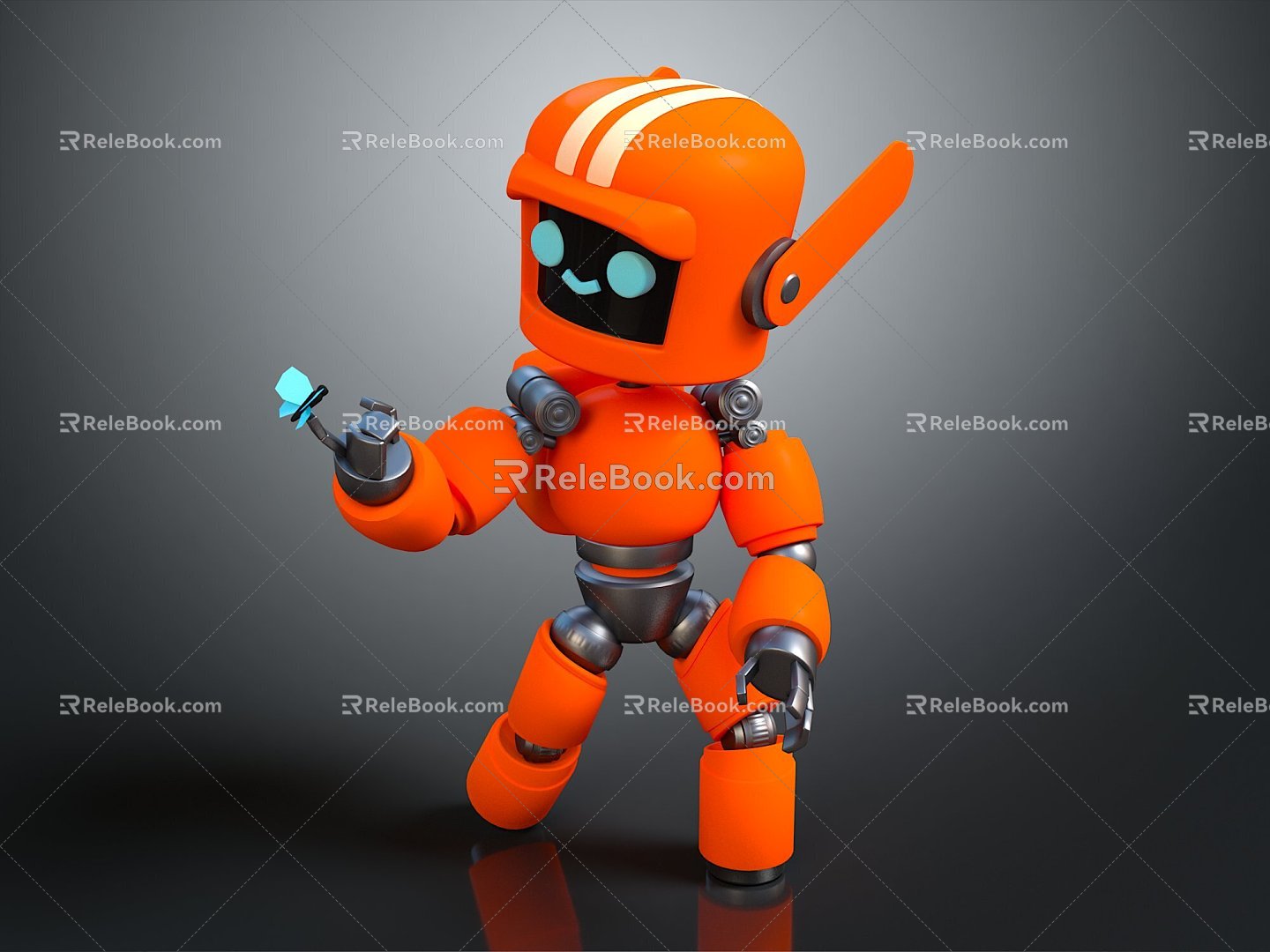 Robot Robot Assistant Small Robot Robot Butler 3d model