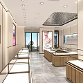 Elegant Jewelry Store Exterior Design With HDX Sign Warm Lighting And Glass Display Windows