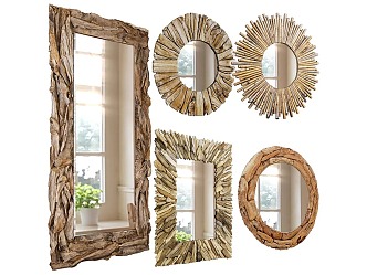 decorative mirror vanity mirror 3d model