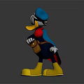 Game And Movie Character With Blue Hat Red Cape Yellow Shoes And Crossed Arms