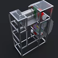 Heavy Duty Industrial Processing Equipment With Stainless Steel Frame Transparent Enclosure And Roller Mechanism
