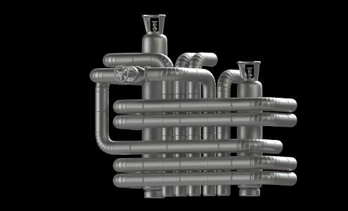 modern pipeline pipe 3d model