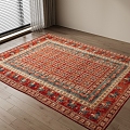 Ethnic style carpet retro carpet 3d model