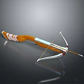 Traditional Handcrafted Bow With Wooden Grip White Frame And Archery String Design