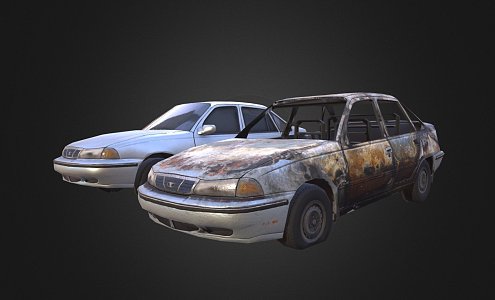 an old car 3d model