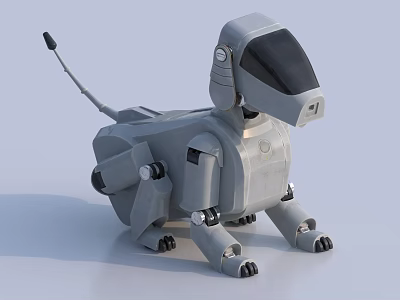 Smart Machine Robotic Pet Dog With Mechanical Structure And Intelligent Features 3d model