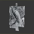 3D Mountainous Terrain Model With Digital Elevation And Textured Surface Features