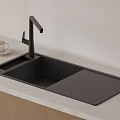 Stainless steel sink kitchen sink under counter basin faucet sink built-in sink single sink 3d model