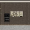 Modern Wooden Entryway Cabinet And Side Cabinet With Decorative Plant Design