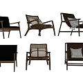 Stylish Leisure Chairs With Various Designs Wooden Frames And Comfortable Cushions