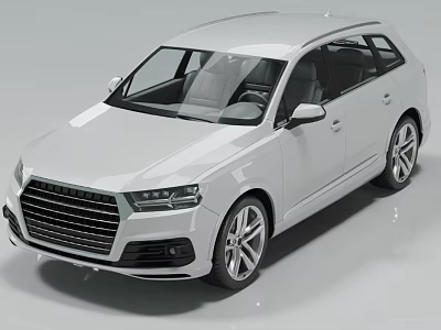 White SUV Car With Modern Exterior Design Sleek Body And Alloy Wheels 3d model