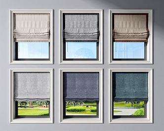 Modern Roman Curtain Roman Curtain Blind 3d model