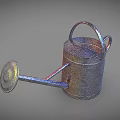 Vintage Metal Watering Can With Long Spout And Sturdy Handle