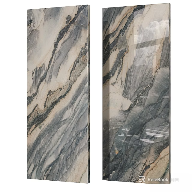 Natural Marble Decorative Panels With Unique Vein Texture And Modern Design 3d model 