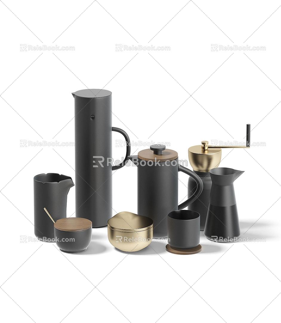 modern tea set coffee utensils model