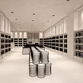 Spacious Bright Specialty Store With Shelves Full Of Canned Goods And Stacked Products
