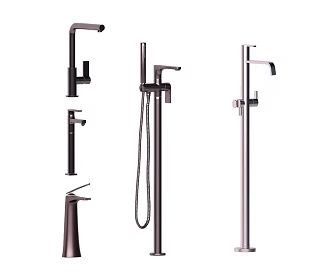 Modern faucet combination 3d model