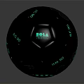 Professional Black Soccer Ball Sports Equipment Featuring Green Patterns And FIFA Logo Design