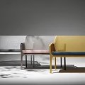 Modern Leisure Chairs With Mesh Design Various Colors Cushioned Seats And Metal Legs