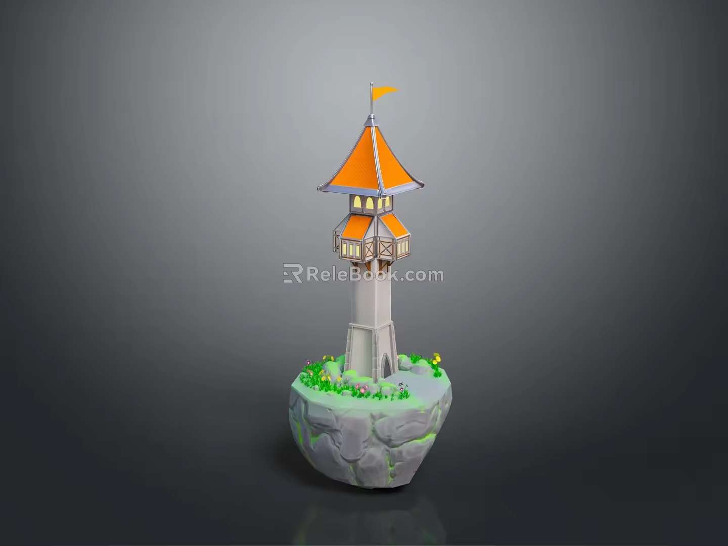 Tower defense sentry tower air defense watchtower observatory tower loft 3d model